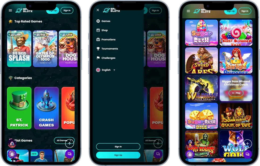 Space Slotz Casino Mobile Experience